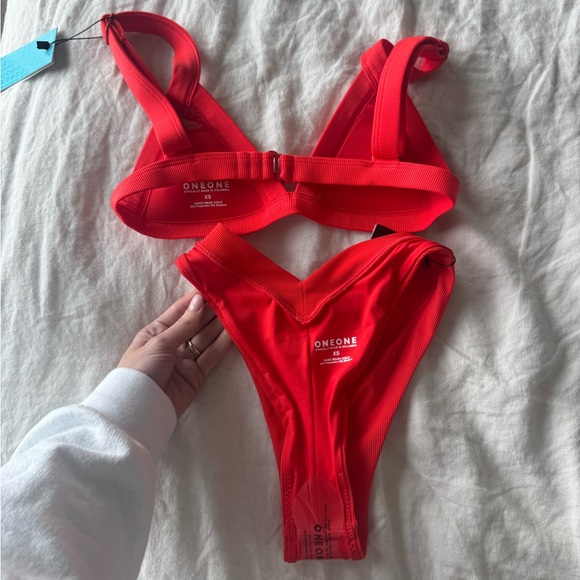 ONEONE Swim NWT red bikini XS - Picture 2 of 5